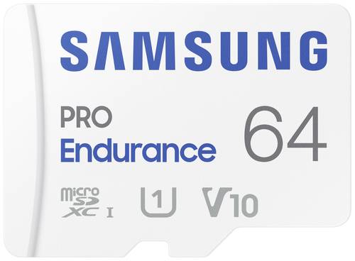 Samsung PRO Endurance microSDXC-Karte 64GB Class 10, UHS-Class 1 4K-Videounterstützung, inkl. SD-Ad