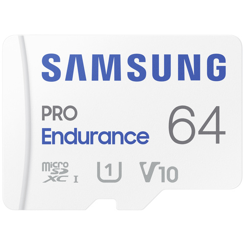 Samsung PRO Endurance microSDXC-Karte 64 GB Class 10, UHS-Class 1 4K-Videounterstützung, inkl. SD-A