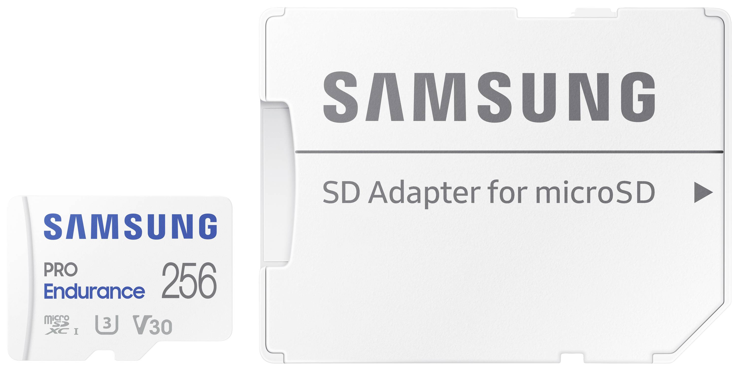 Samsung PRO Endurance microSDXC-Karte 256 GB Class 10, UHS-Class 3, v30 Video Speed Class 4K-Videounterstützung, inkl. SD-Adapter, stoßsicher