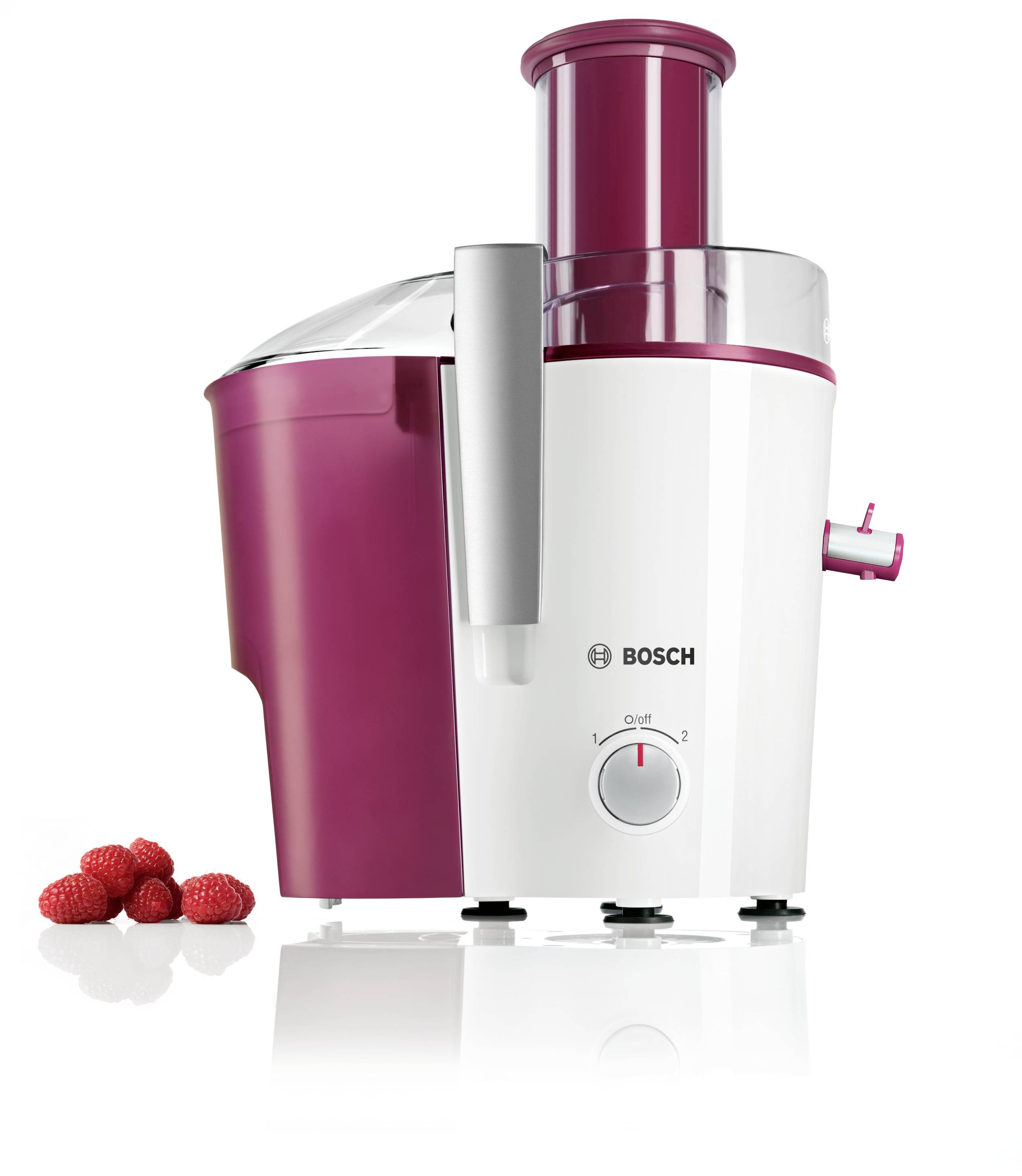 Bosch Haushalt Entsafter MES25C0 700W Weiß, Weinrot