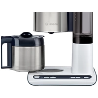 Bosch Haushalt TKA8A681 Kaffeemaschine Edelstahl, Weiß Fassungsvermögen Tassen=8 Isolierkanne Bosch Haushalt TKA8A681 Kaffeemaschine Edelstahl, Weiß Fassungsvermögen Tassen=8 Isolierkanne