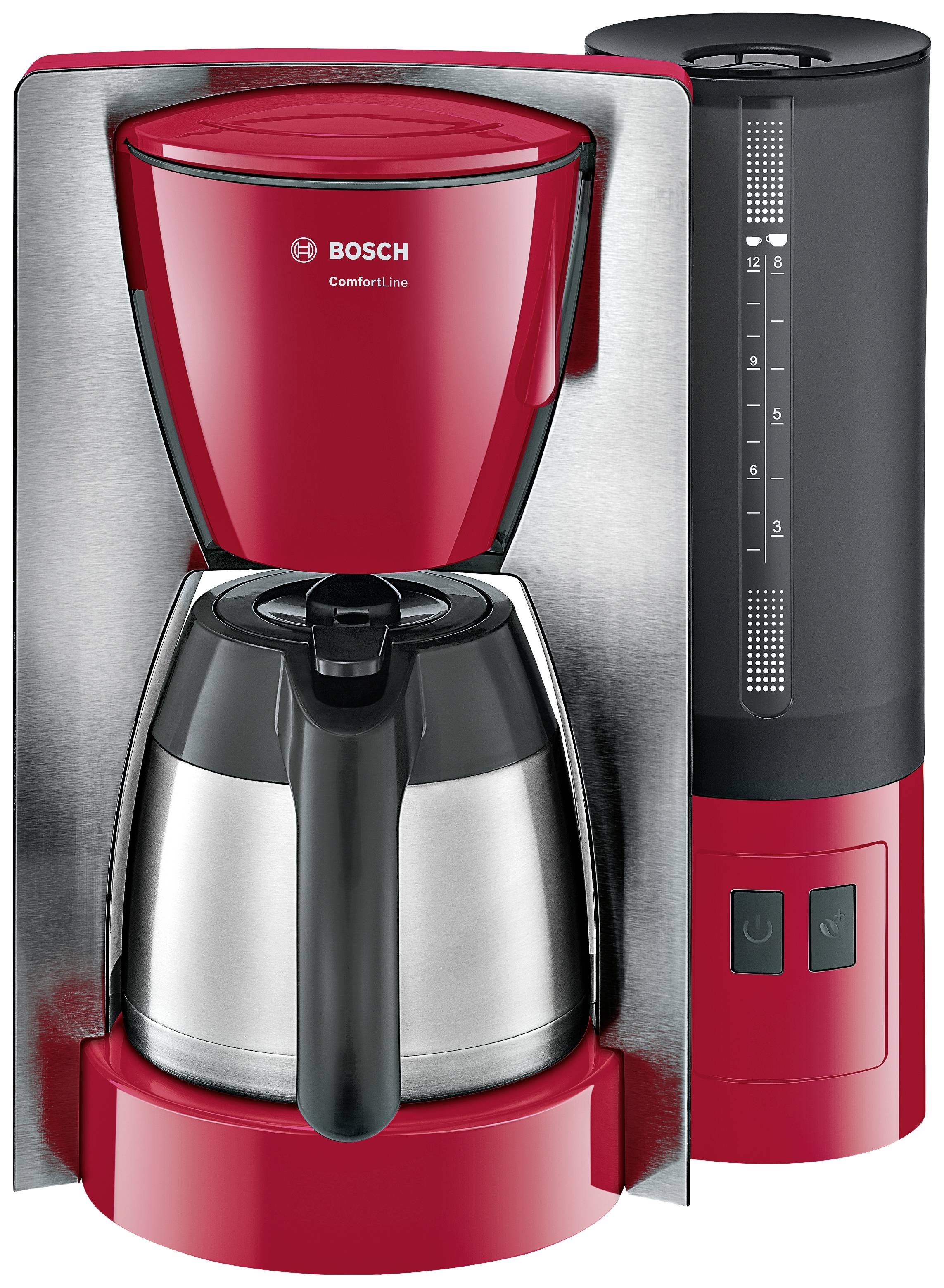 Bosch Haushalt TKA6A684 Kaffeemaschine Rot, Schwarz Fassungsvermögen Tassen=8