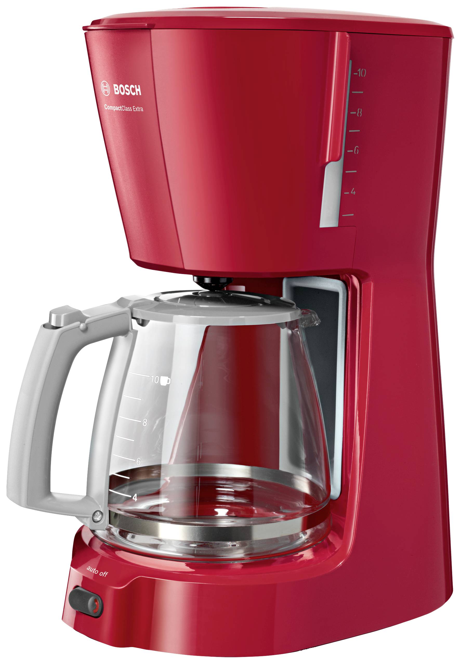 Bosch Haushalt TKA3A034 Kaffeemaschine Rot Fassungsvermögen Tassen=10