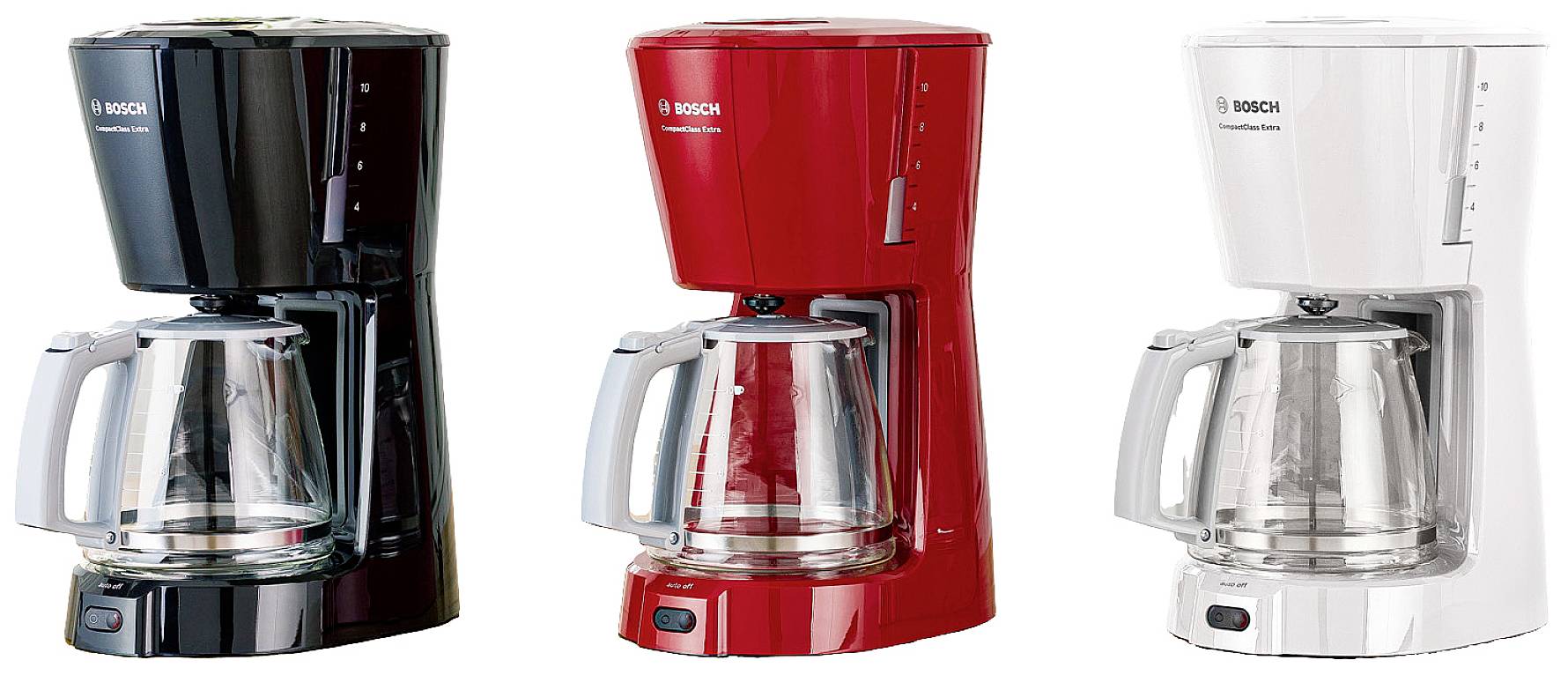 Bosch Haushalt TKA3A034 Kaffeemaschine Rot Fassungsvermögen Tassen=10