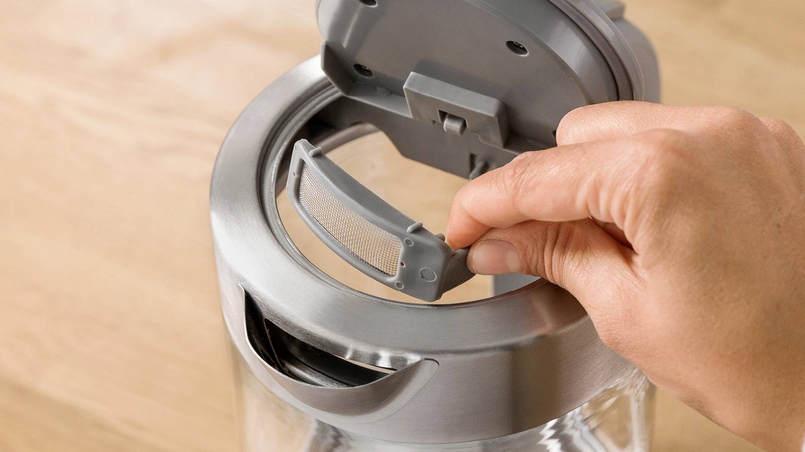Bosch Haushalt TWK7090B Wasserkocher Edelstahl, Glas, Grau (matt) Fassungsvermögen: 1.5 l