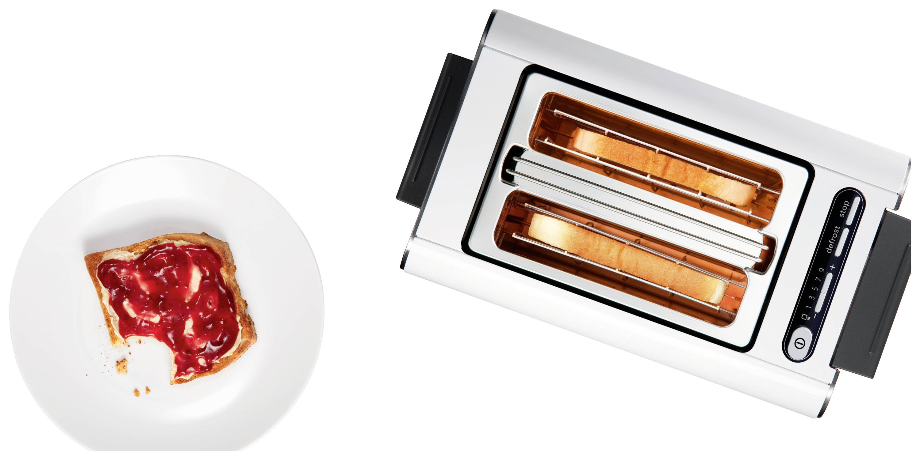 Bosch Haushalt TAT8611 Toaster mit eingebautem Brötchenaufsatz Weiß