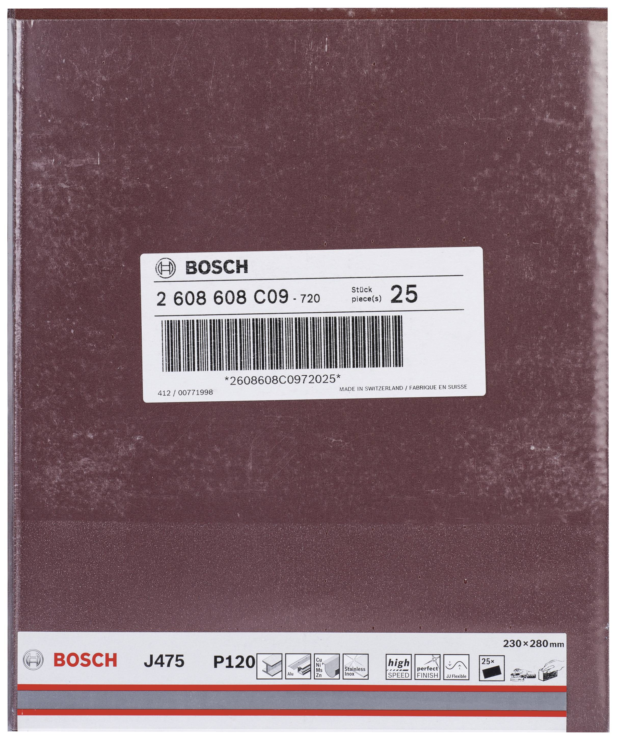 Bosch Accessories J475 2608608C09 Schleifblatt Körnung (num) 120 (B x H) 230mm x 280mm