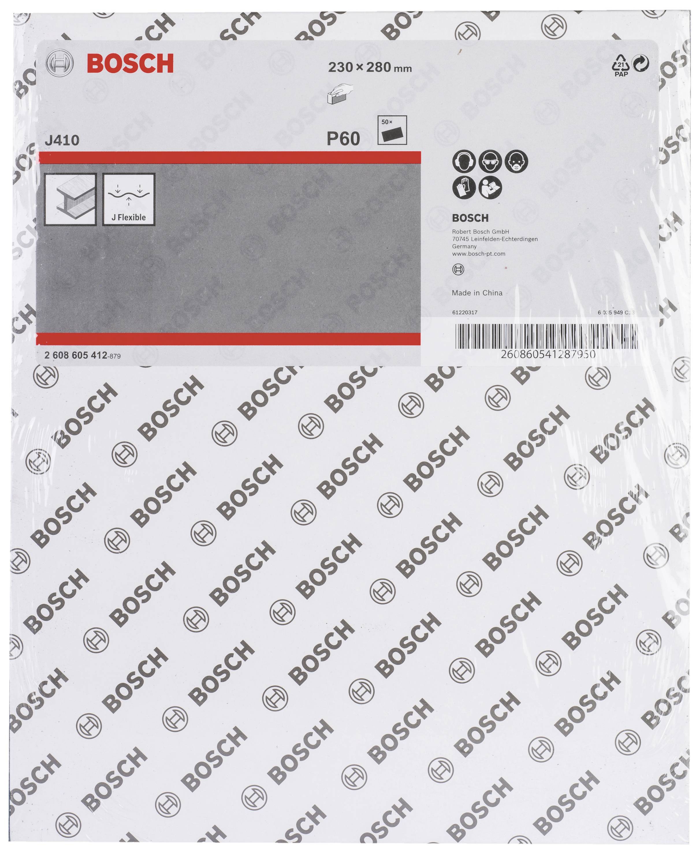 Bosch Accessories J410 2608605412 Schleifblatt Körnung (num) 60 (B x H) 230mm x 280mm