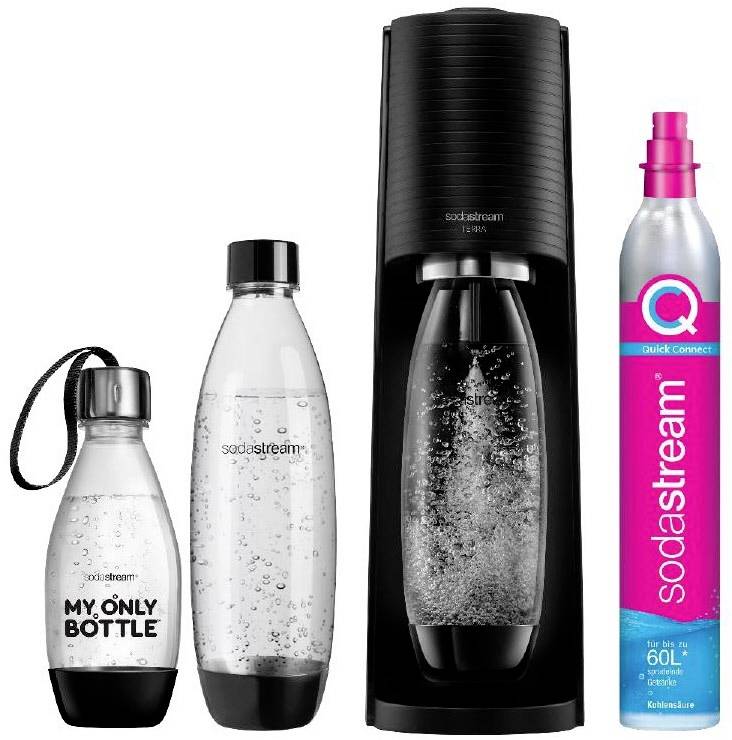 Sodastream Wassersprudler Terra Vorteilspack Schwarz
