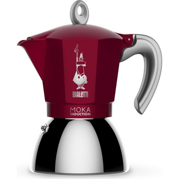 Bialetti New Moka Induction 4 Cup Espressokocher Rot