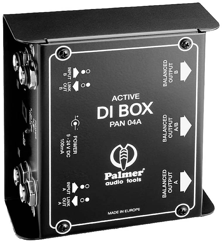 Palmer Musicals Instruments PAN 04A Aktive DI Box 2-Kanal