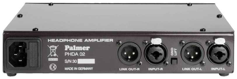 Palmer Musicals Instruments HDA 02 Kopfhörerverstärker Schwarz