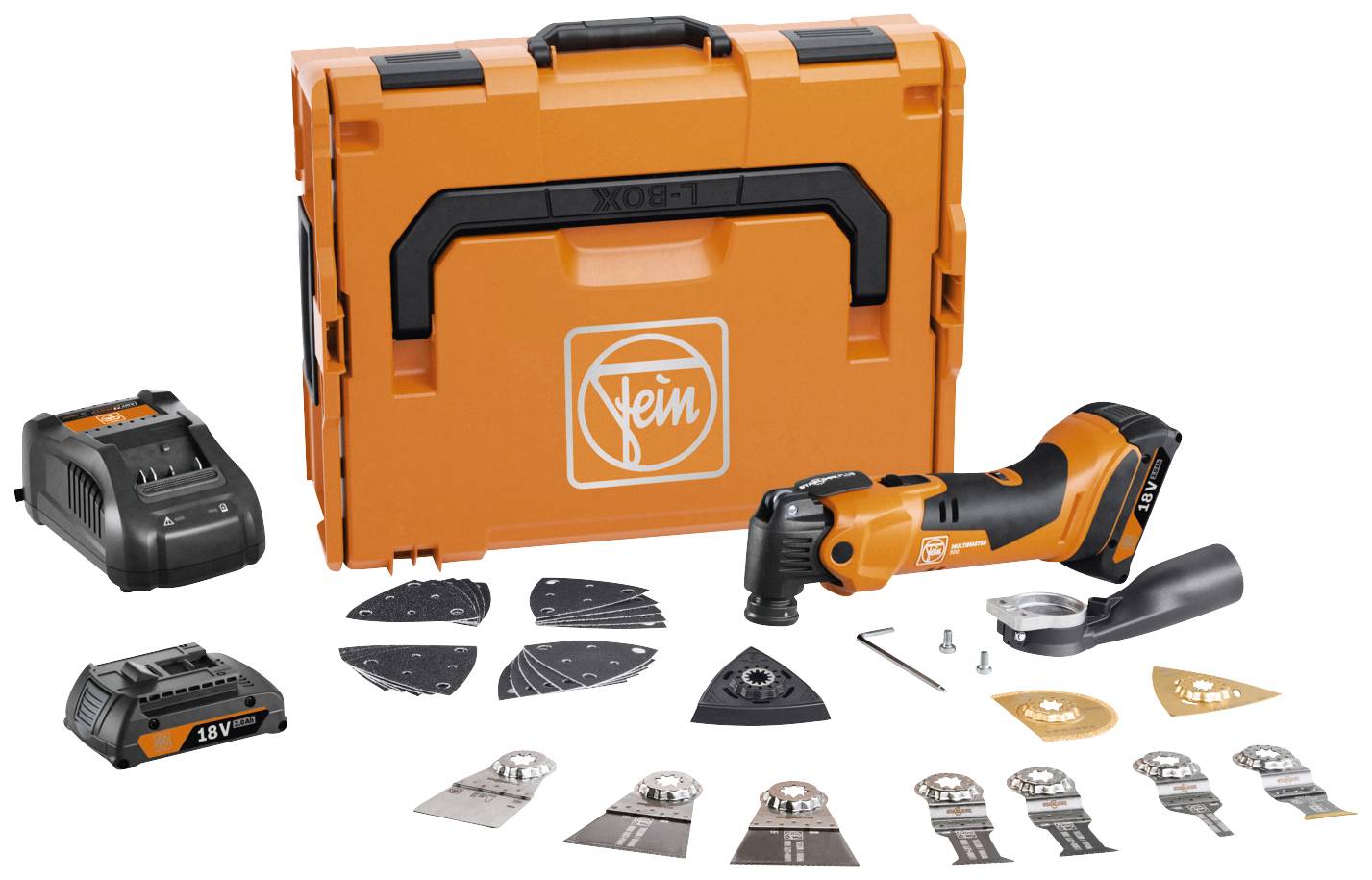 Fein Multimaster AMM 500 Plus 71293864000 Akku-Multifunktionswerkzeug inkl. Akku, inkl. 2. Akku, inkl. Ladegerät, mit Zubehör, inkl. Koffer 36teili