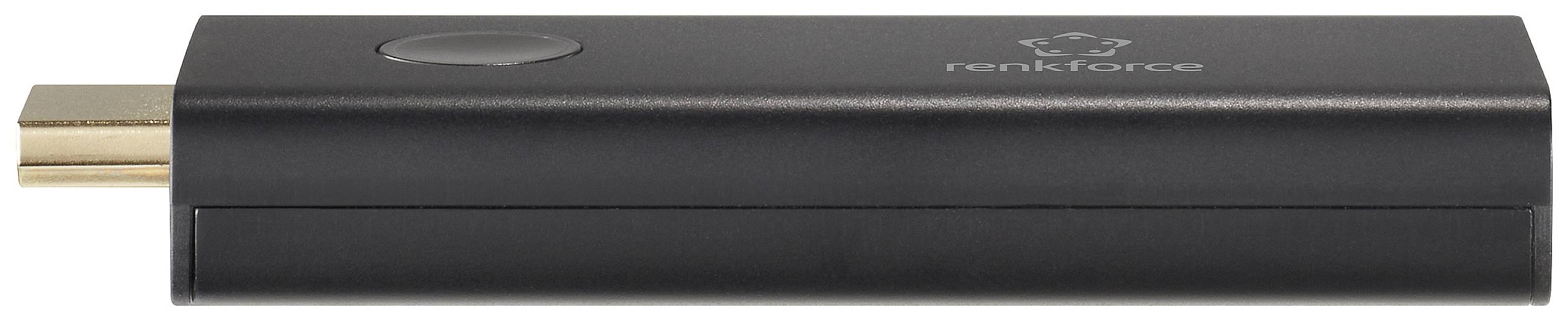 Schwarzer HDMI-Stick mit USB-Anschluss, kompakte Form.