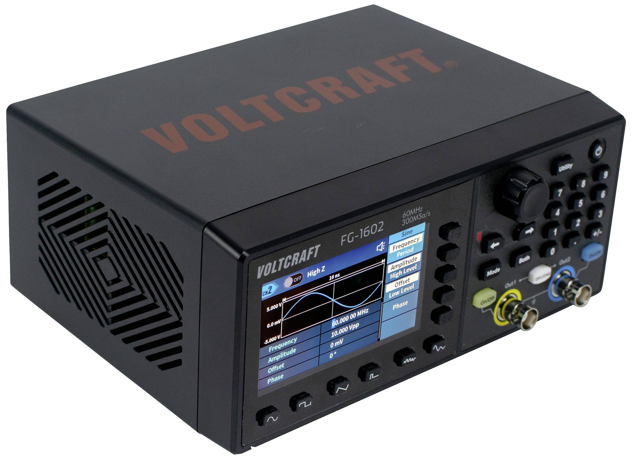 VOLTCRAFT FG-1602 Funktionsgenerator netzbetrieben 1 µHz - 60 MHz 2-Kanal Arbiträr