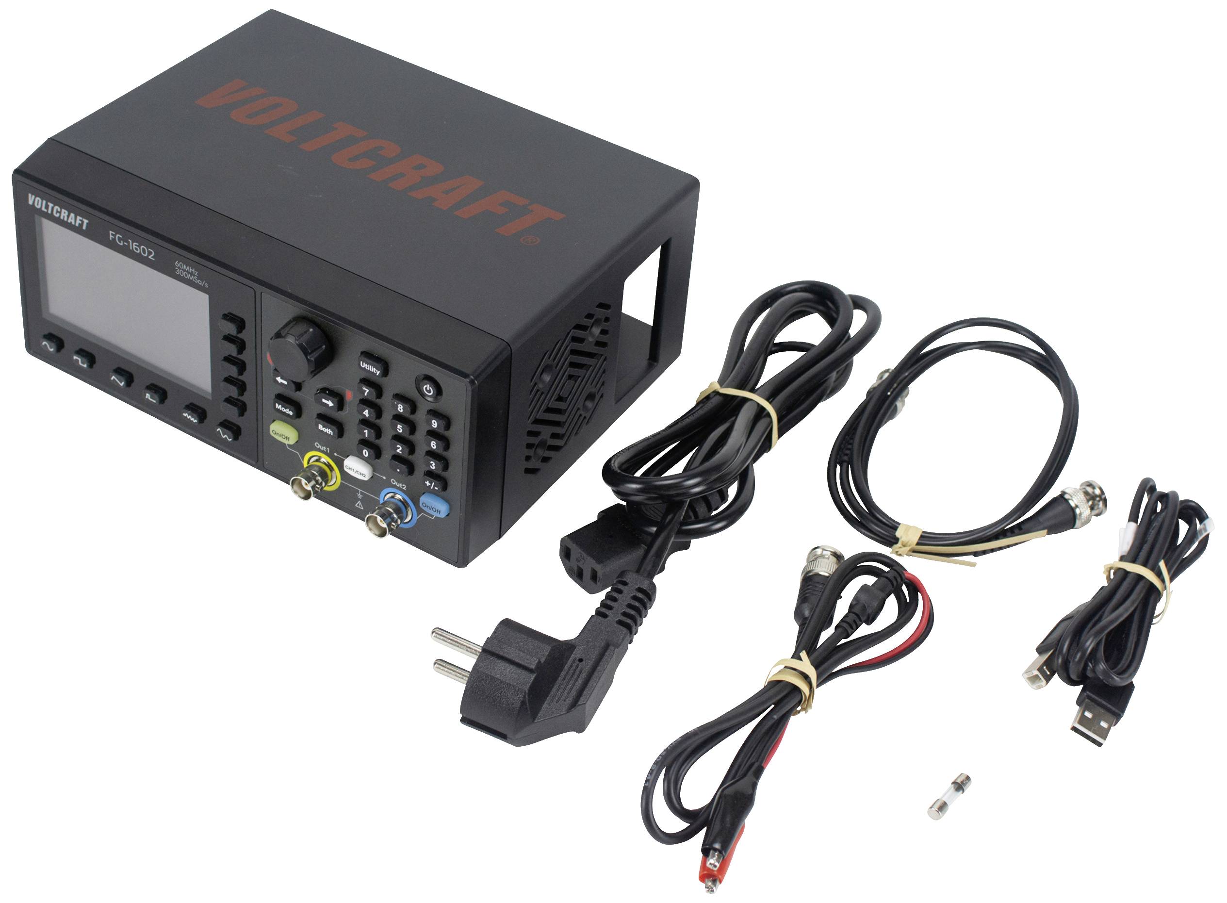 VOLTCRAFT FG-1602 Funktionsgenerator netzbetrieben 1 µHz - 60MHz 2-Kanal Arbiträr