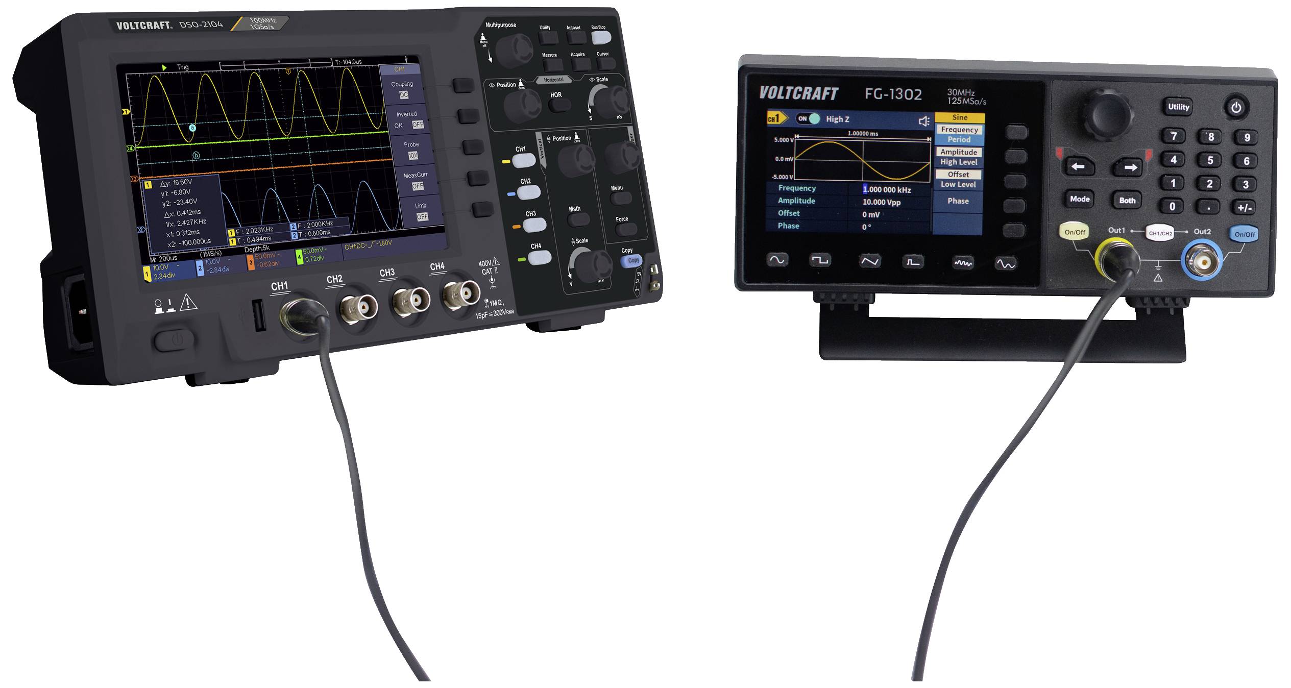 VOLTCRAFT FG-1302 Funktionsgenerator netzbetrieben 1 µHz - 30MHz 2-Kanal Arbiträr