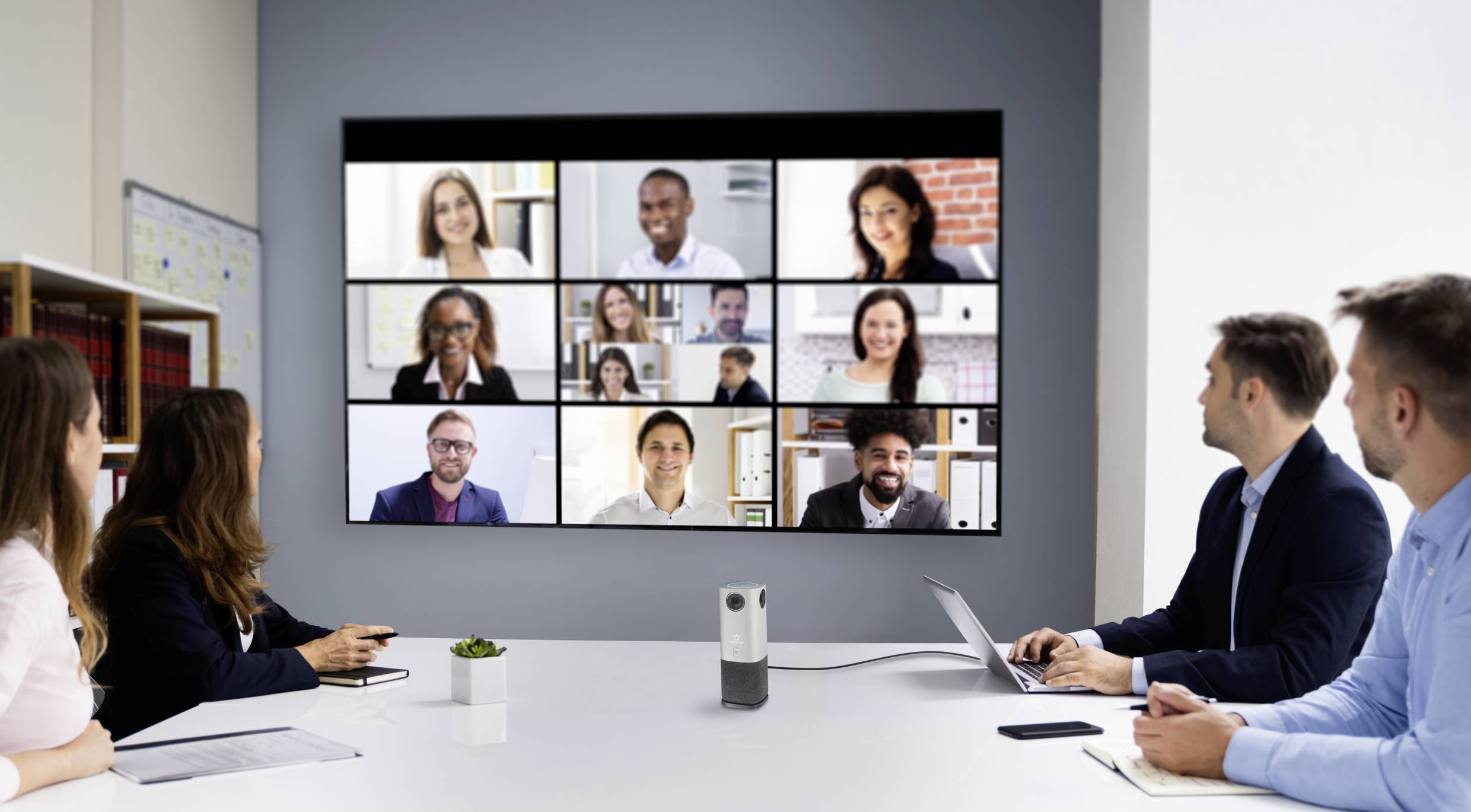 Renkforce RF-CC-800 360° Videokonferenz-System Full HD 1920 x 1080 Pixel 360° Erfassung, 4 Weitwinkel-Kameras, Voice Tracking