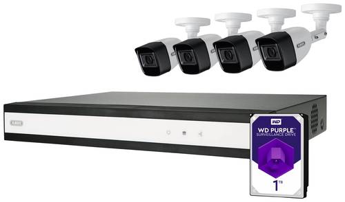 ABUS Performance Line TVVR33842T Analog, AHD Überwachungskamera-Set 8-Kanal mit 4 Kameras 2560 x 19