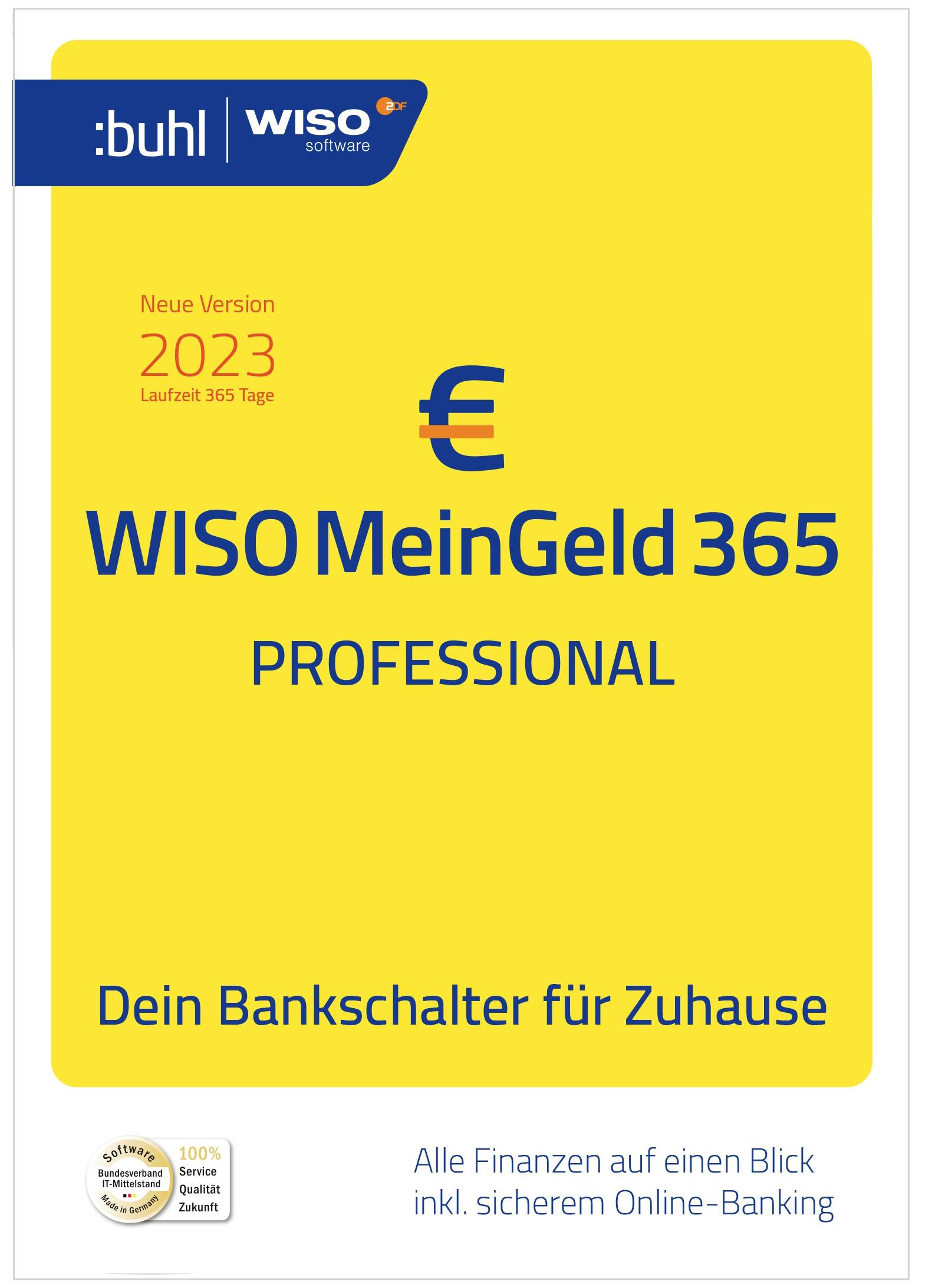 WISO Mein Geld Professional 365 Jahreslizenz, 1 Lizenz Windows Finanz-Software