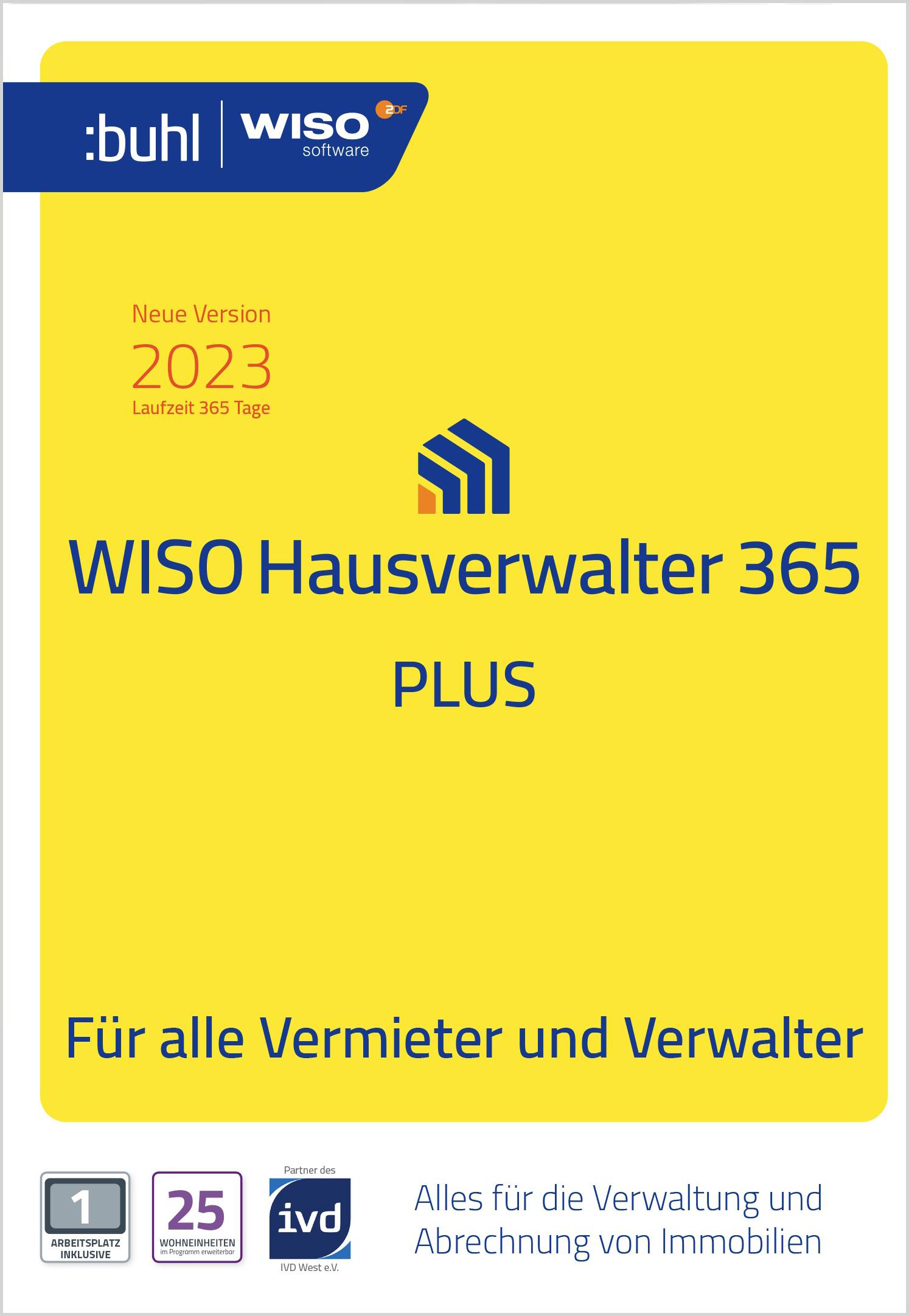 WISO Hausverwalter 365 Plus Jahreslizenz, 1 Lizenz Windows Finanz-Software