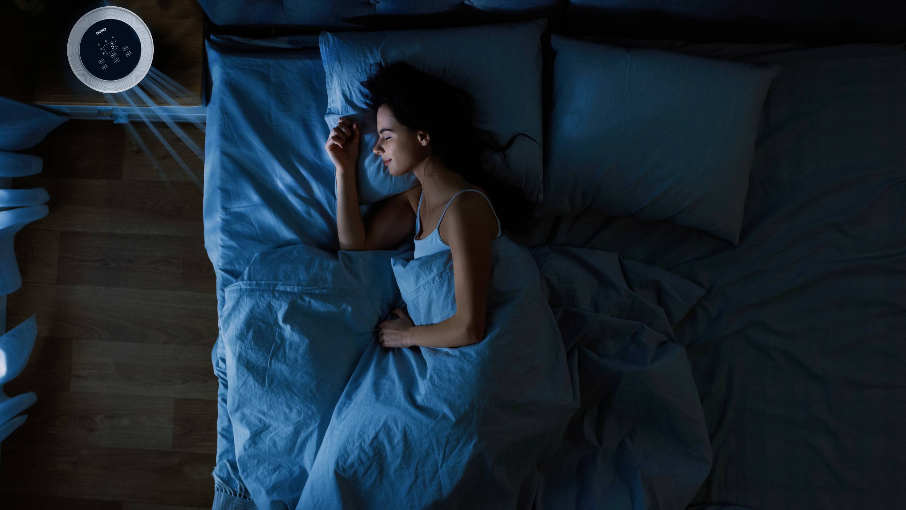 DOMO Air Cooler Chillizz Luftkühler 9.6W (Ø x H) 204mm x 380mm Weiß, Schwarz Timer, mit Luftbefeuchter, LED-Display