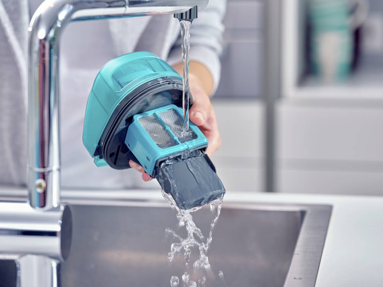 Leifheit Regulus Aqua PowerVac 11914 Akku-Rotationsmopp