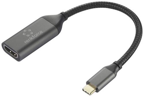 Renkforce RF-5234038 USB-C® / HDMI Adapterkabel [1x USB-C® Stecker - 1x HDMI-Buchse] Schwarz Geflec
