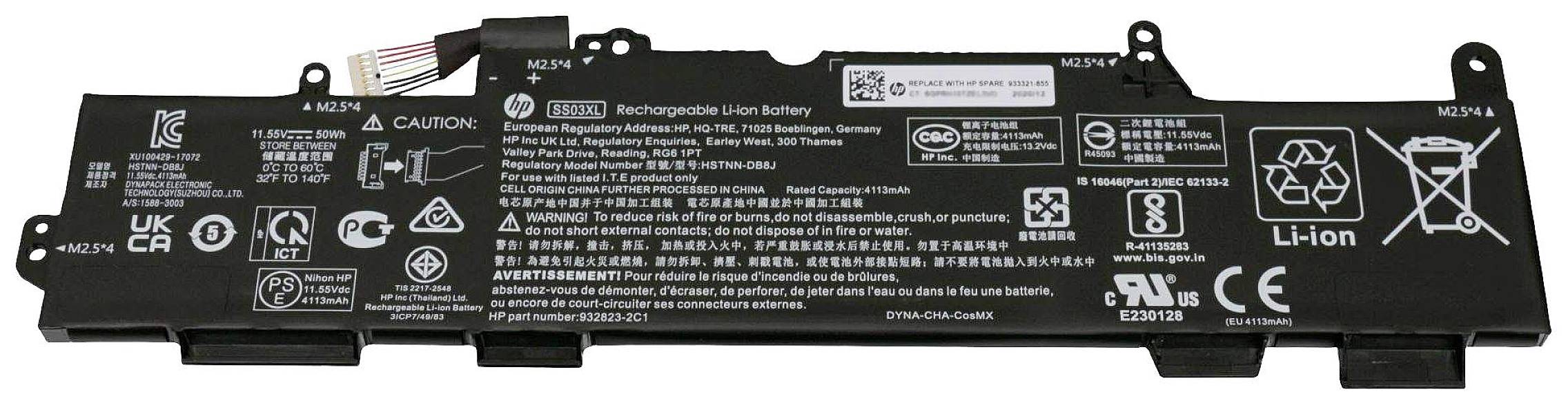 HP Notebook-Akku 933321-852 11.55 V 4330 mAh