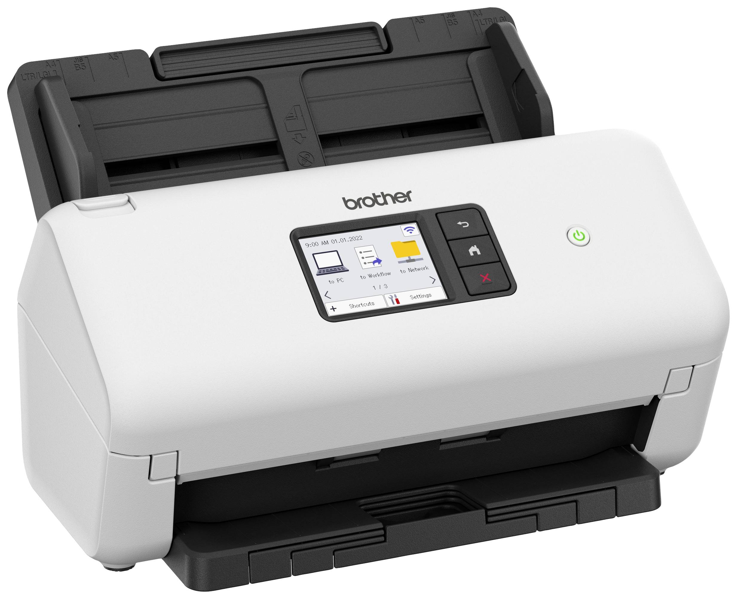 Brother ADS4500W Dokumentenscanner A4 600 x 600 35 Seiten/min USB-A (USB 3.2 Gen 1), LAN (10/100/1000 MBit/s), WLAN, USB-A (USB 2.0)