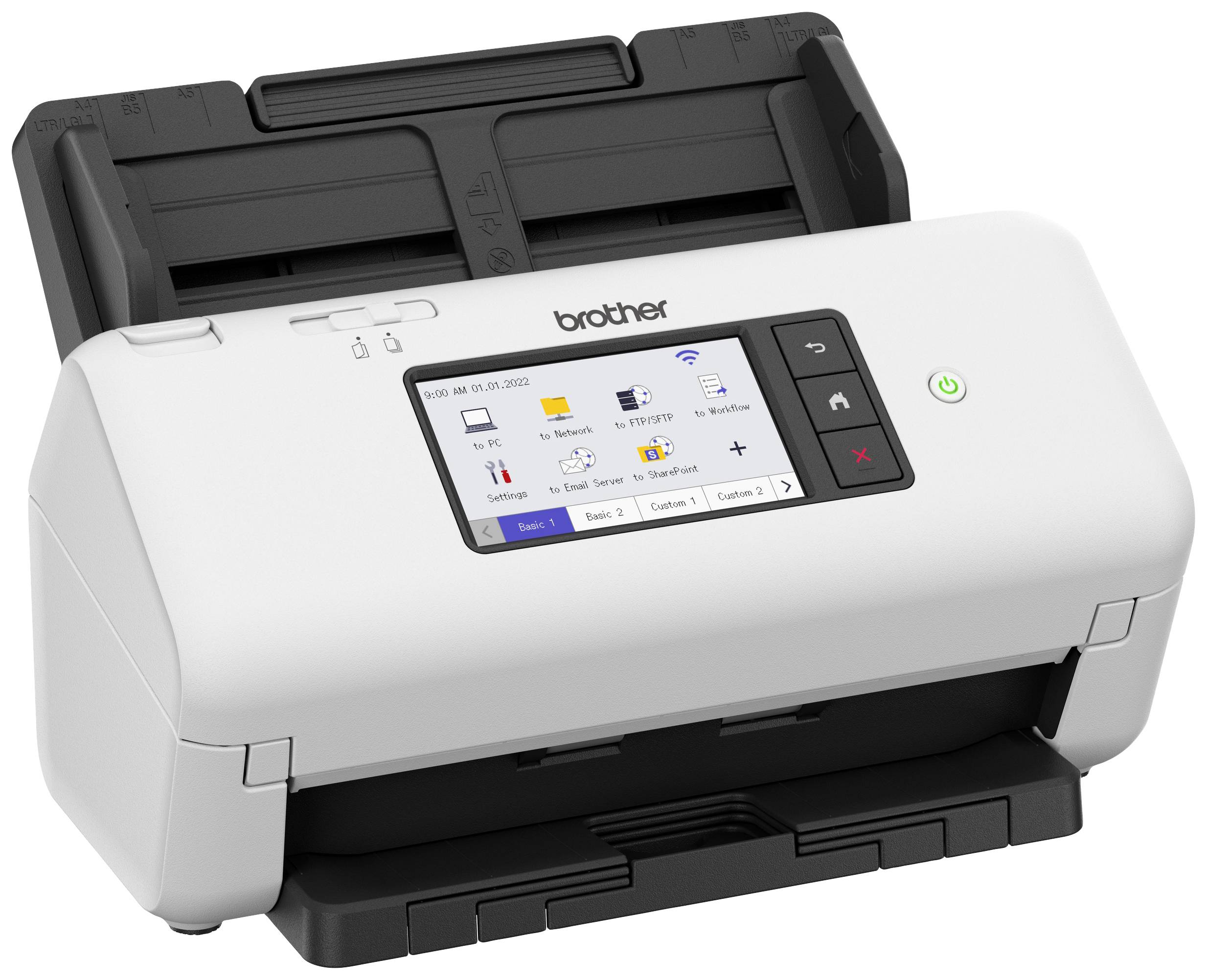 Brother ADS4700W Dokumentenscanner A4 600 x 600 40 Seiten/min USB 3.2 Gen 1 (USB 3.0), LAN (10/100/1000 MBit/s), WLAN, USB 2.0