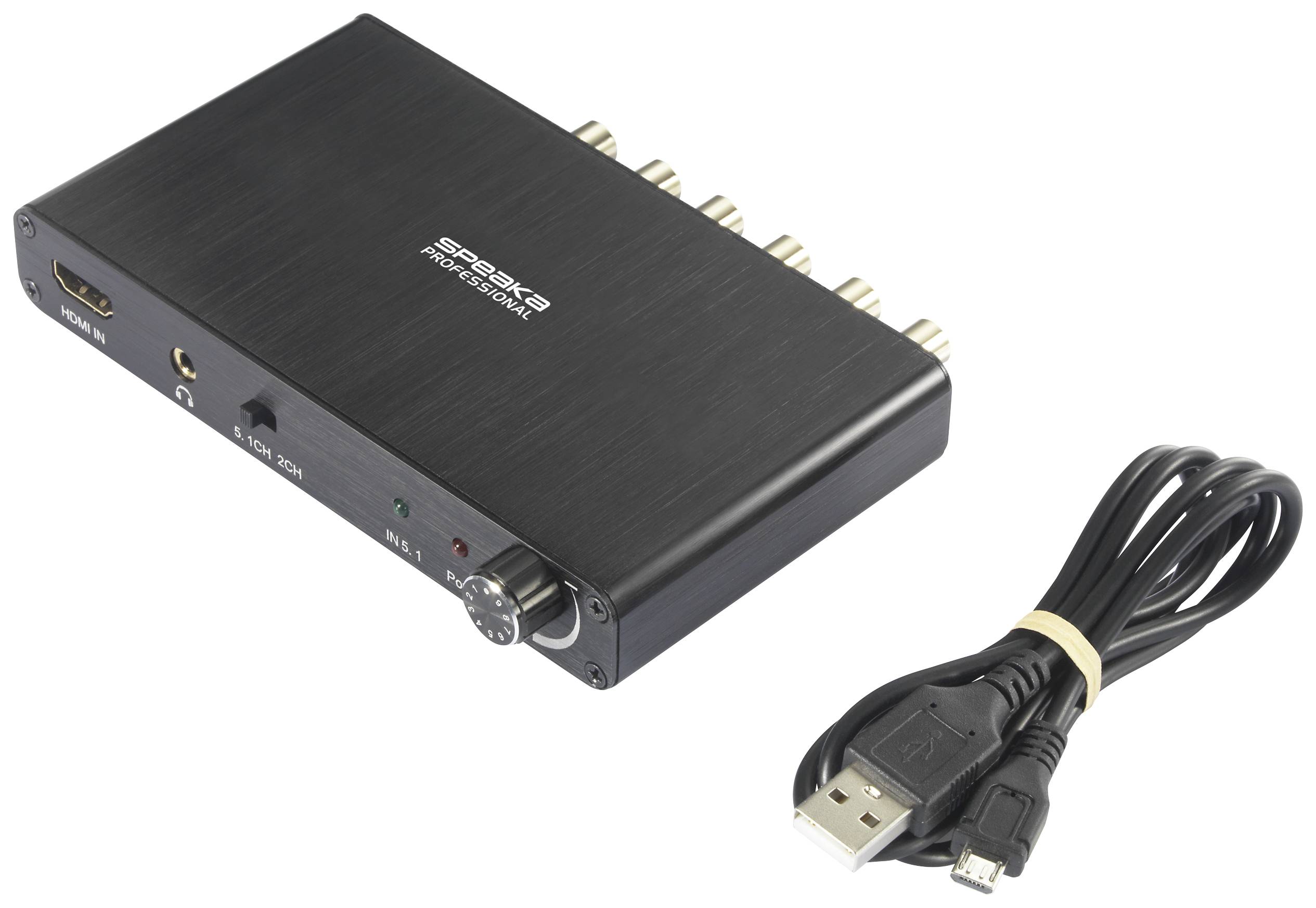 SpeaKa Professional Audio Extraktor [HDMI - Cinch] 3840 x 2160 Pixel, 4096 x 2160 Pixel