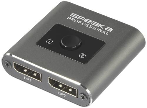 SpeaKa Professional SP-BDS-250 2 Port DisplayPort-Switch UHD 8K @ 60 Hz, UHD 4K @ 120Hz