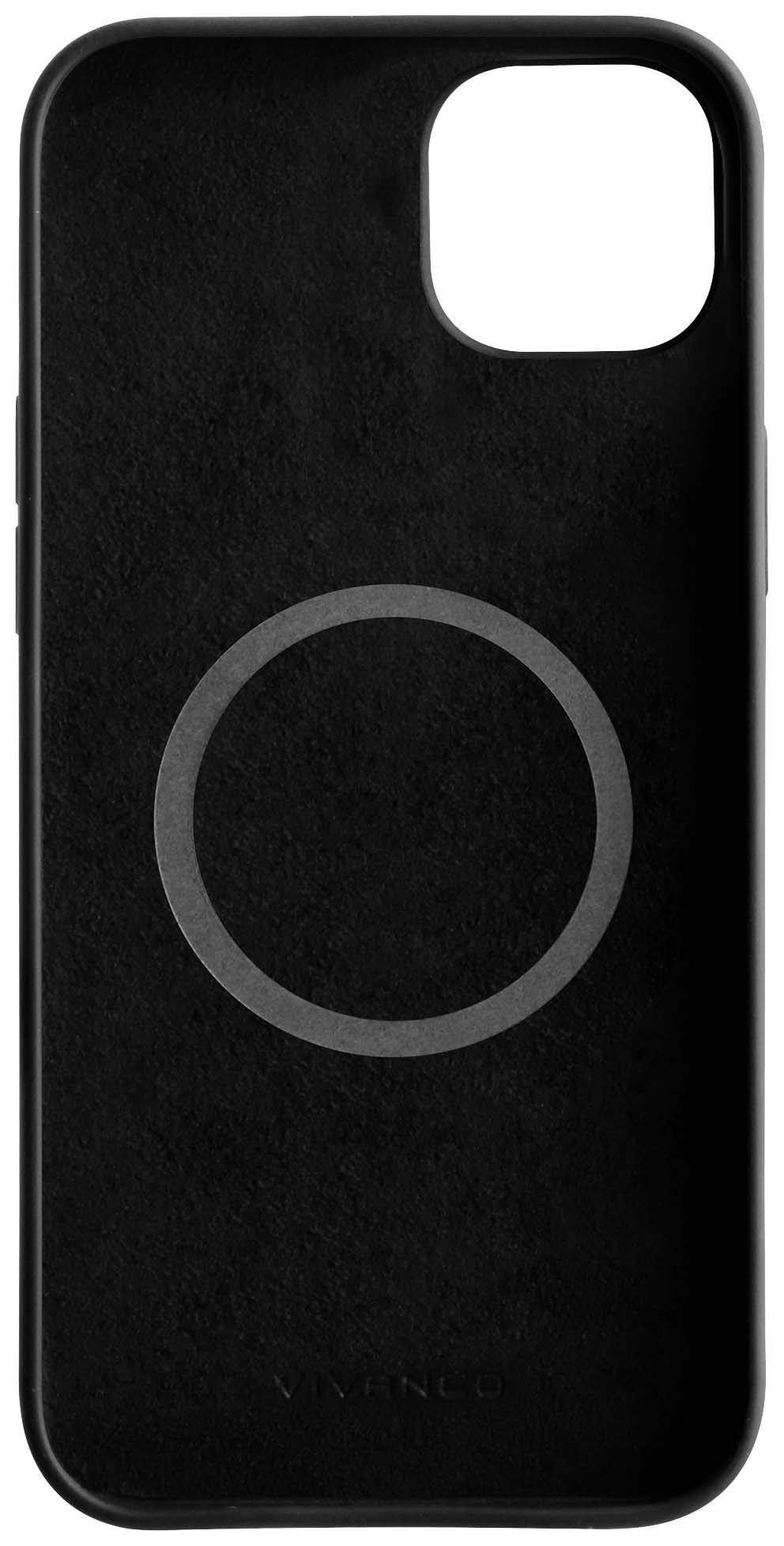 Schwarze Handyhülle mit einem kreisförmigen Symbol in der Mitte, passend für bestimmte Smartphone-Modelle.