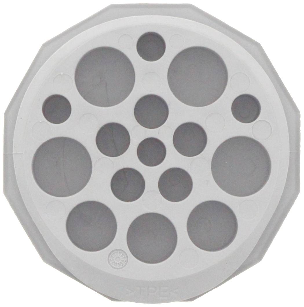 CONTA-CLIP KES-E-R 50/16 A GR Kabeleinführung Plattenstärke (max.) 2.5 mm Thermoplastisches Elastomer Grau 1 St.