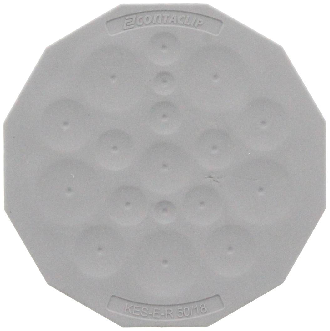 CONTA-CLIP KES-E-R 50/18A GR Kabeleinführung Plattenstärke (max.) 2.5mm Thermoplastisches Elastomer Grau
