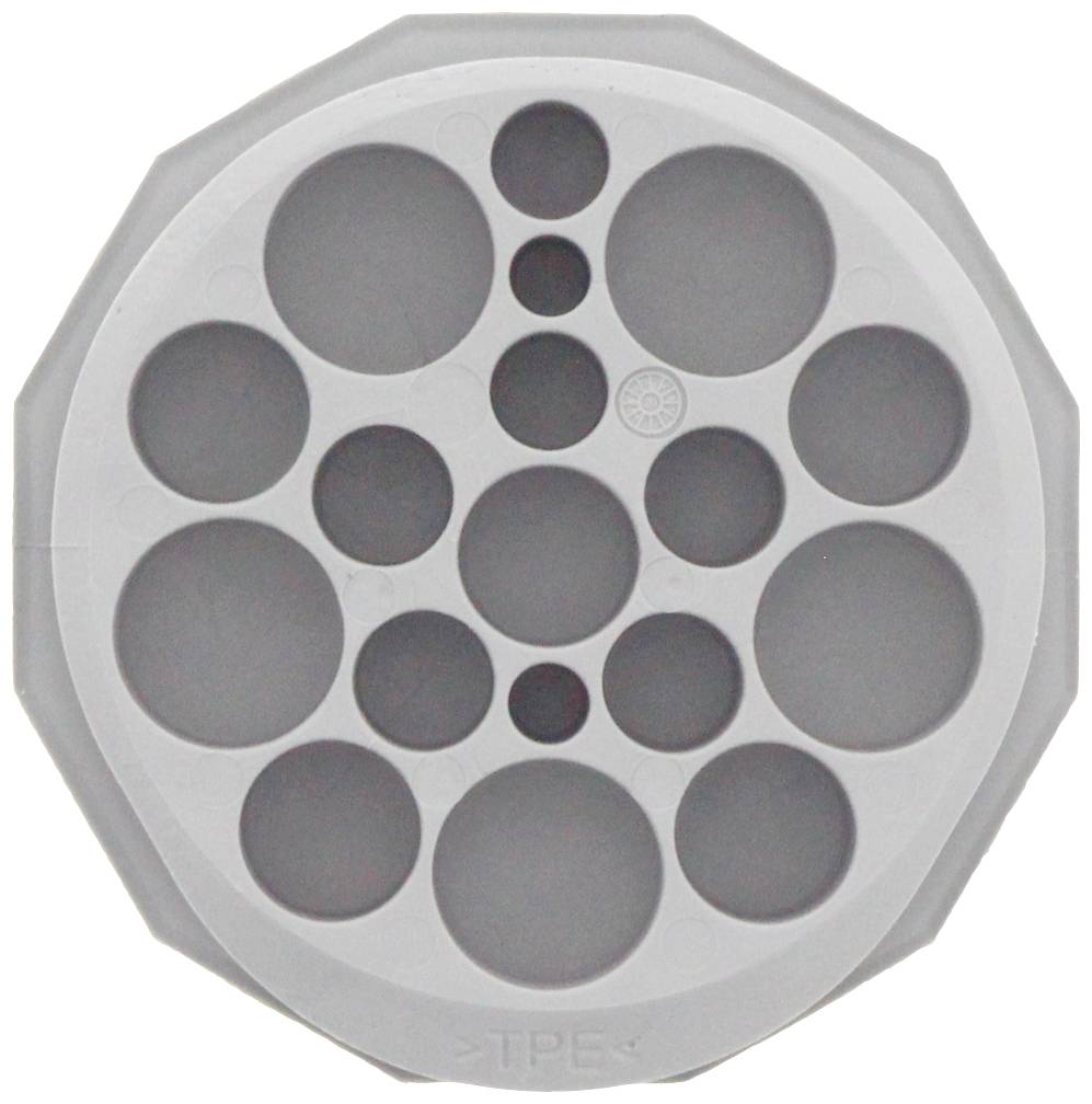 CONTA-CLIP KES-E-R 50/18 A GR Kabeleinführung Plattenstärke (max.) 2.5 mm Thermoplastisches Elastomer Grau 1 St.