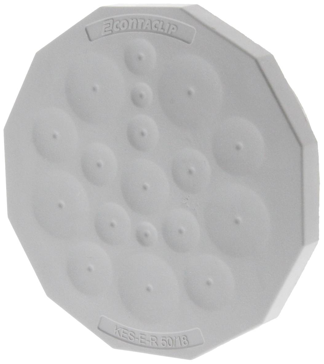 CONTA-CLIP KES-E-R 50/18 A GR Kabeleinführung Plattenstärke (max.) 2.5 mm Thermoplastisches Elastomer Grau 1 St.