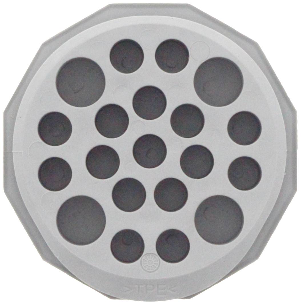 CONTA-CLIP KES-E-R 50/20 A GR Kabeleinführung Plattenstärke (max.) 2.5 mm Thermoplastisches Elastomer Grau 1 St.