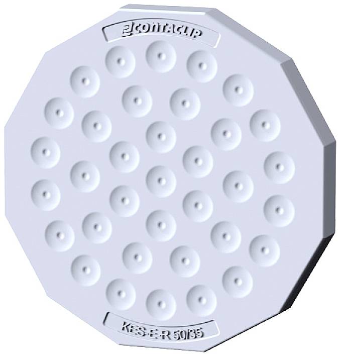 CONTA-CLIP KES-E-R 50/35A GR Kabeleinführung Plattenstärke (max.) 2.5mm Thermoplastisches Elastomer Grau