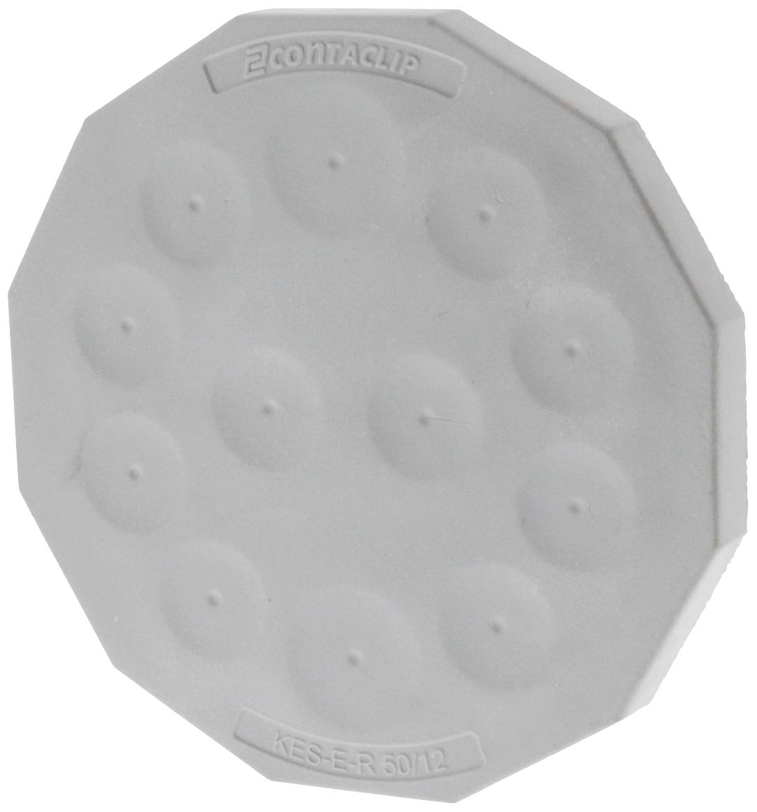 CONTA-CLIP KES-E-R 50/12 B GR Kabeleinführung Plattenstärke (max.) 4mm Thermoplastisches Elastomer Grau