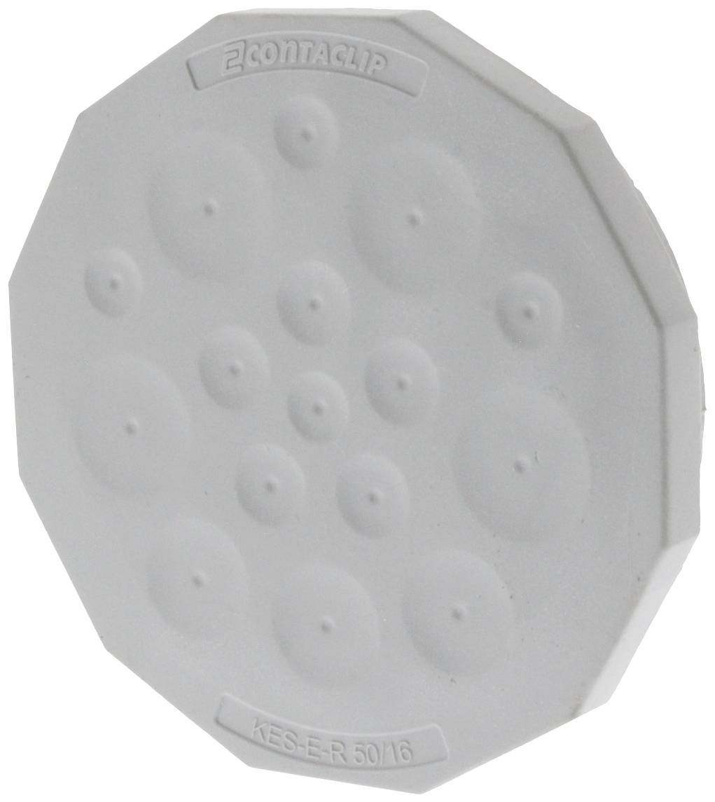 CONTA-CLIP KES-E-R 50/16 B GR Kabeleinführung Plattenstärke (max.) 4mm Thermoplastisches Elastomer Grau