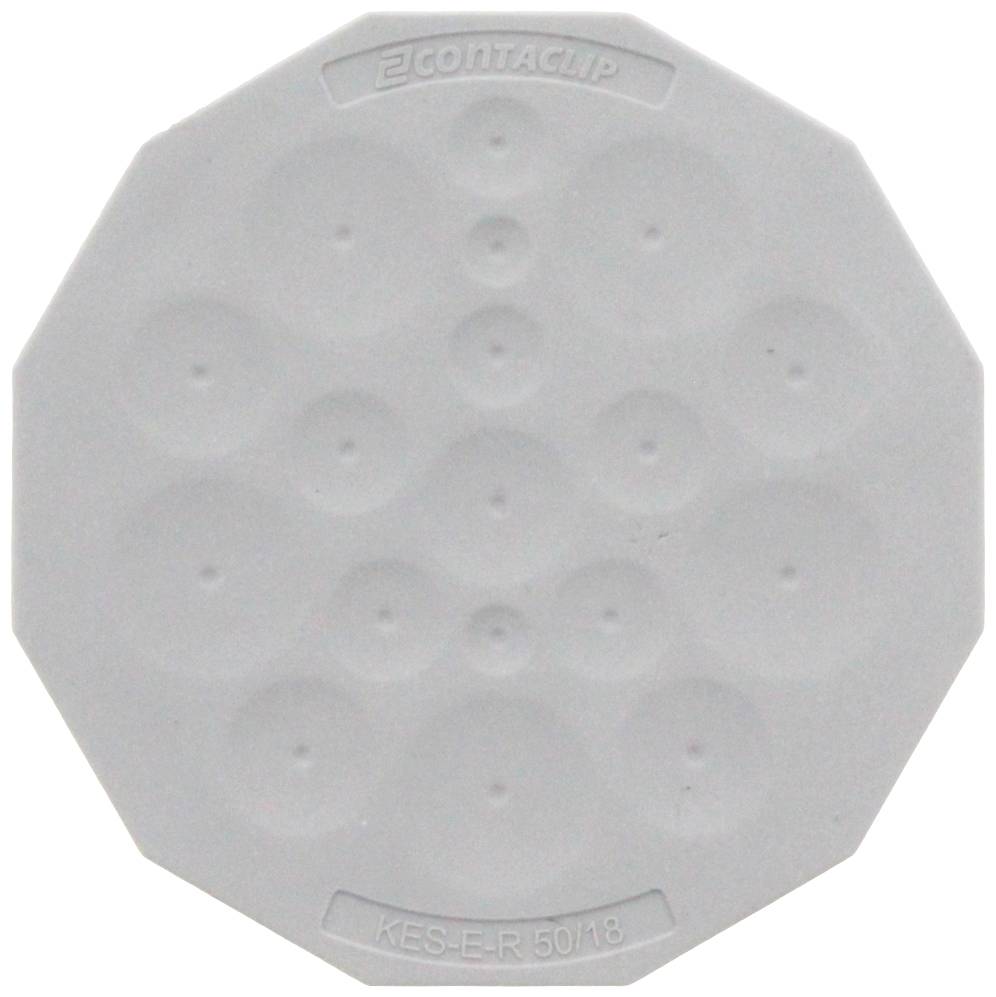 CONTA-CLIP KES-E-R 50/18 B GR Kabeleinführung Plattenstärke (max.) 4mm Thermoplastisches Elastomer Grau