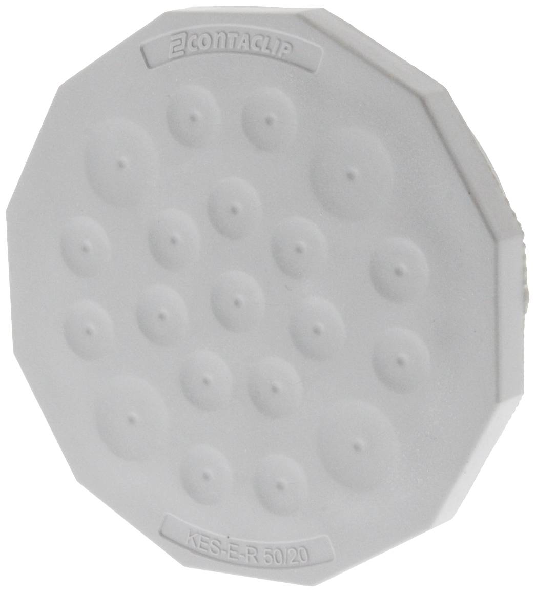 CONTA-CLIP KES-E-R 50/20 B GR Kabeleinführung Plattenstärke (max.) 4mm Thermoplastisches Elastomer Grau