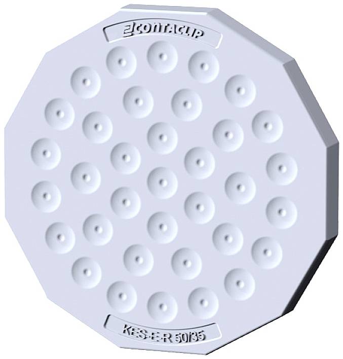 CONTA-CLIP KES-E-R 50/35 B GR Kabeleinführung Plattenstärke (max.) 4mm Thermoplastisches Elastomer Grau