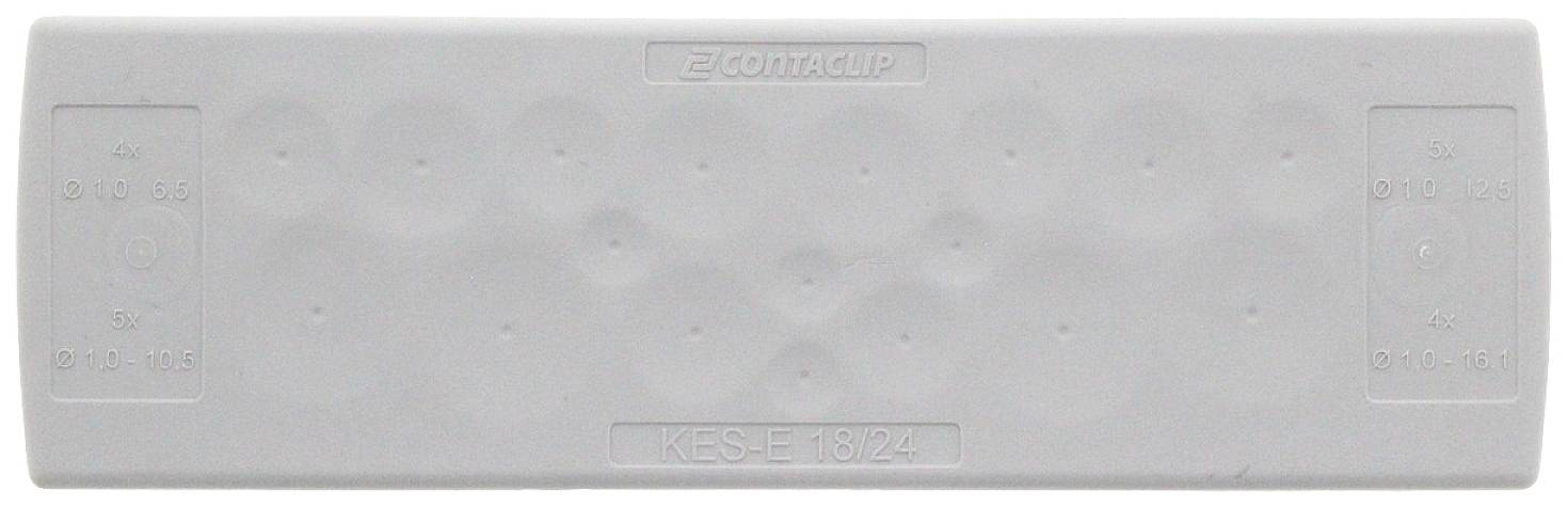 CONTA-CLIP KES-E 18/24A GR Kabeleinführung Plattenstärke (max.) 2.5mm Thermoplastisches Elastomer Grau