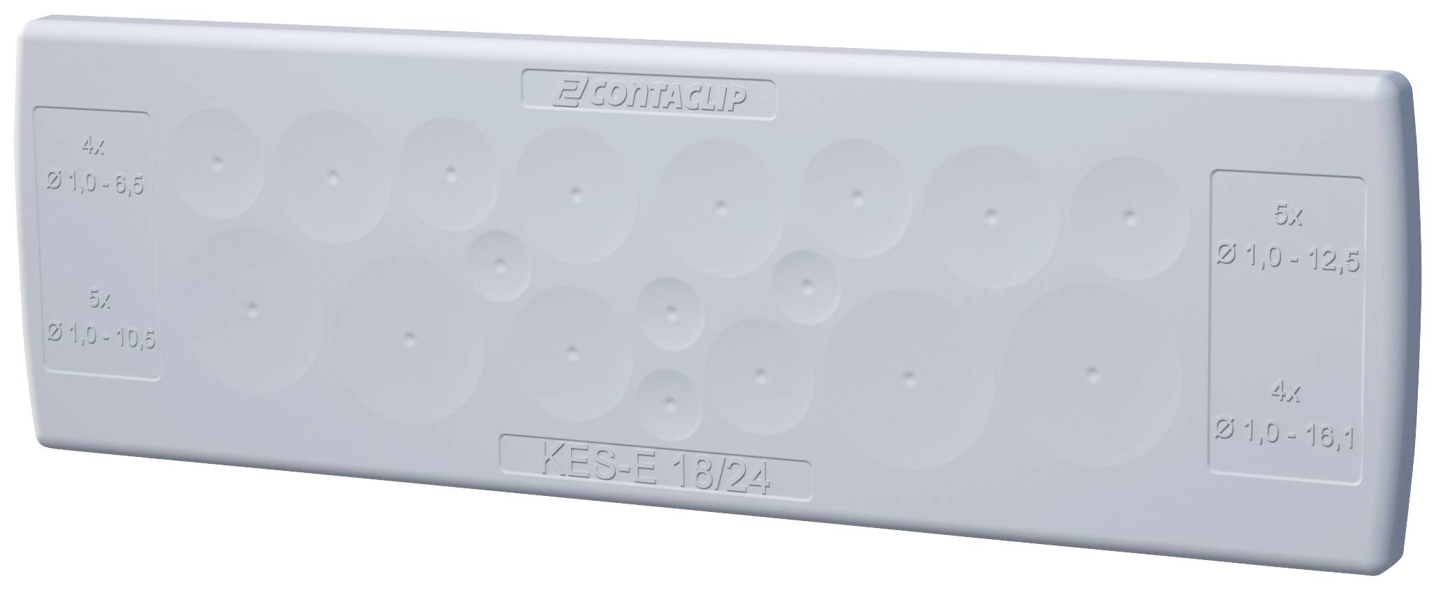 CONTA-CLIP KES-E 18/24A GR Kabeleinführung Plattenstärke (max.) 2.5mm Thermoplastisches Elastomer Grau
