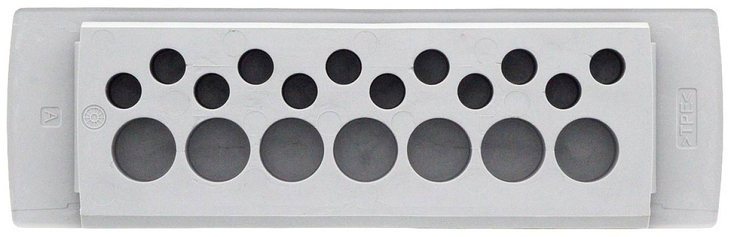 CONTA-CLIP KES-E 19/24A GR Kabeleinführung Plattenstärke (max.) 2.5mm Thermoplastisches Elastomer Grau