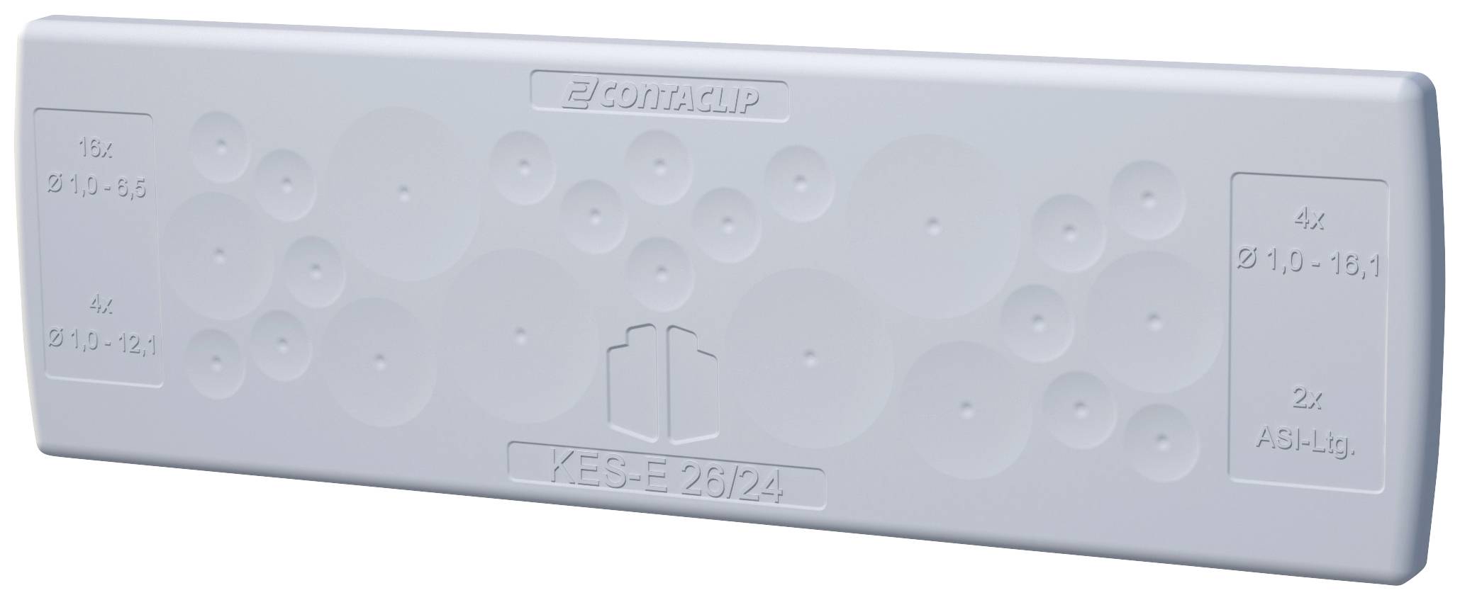 CONTA-CLIP KES-E 26/24A GR Kabeleinführung Plattenstärke (max.) 2.5mm Thermoplastisches Elastomer Grau