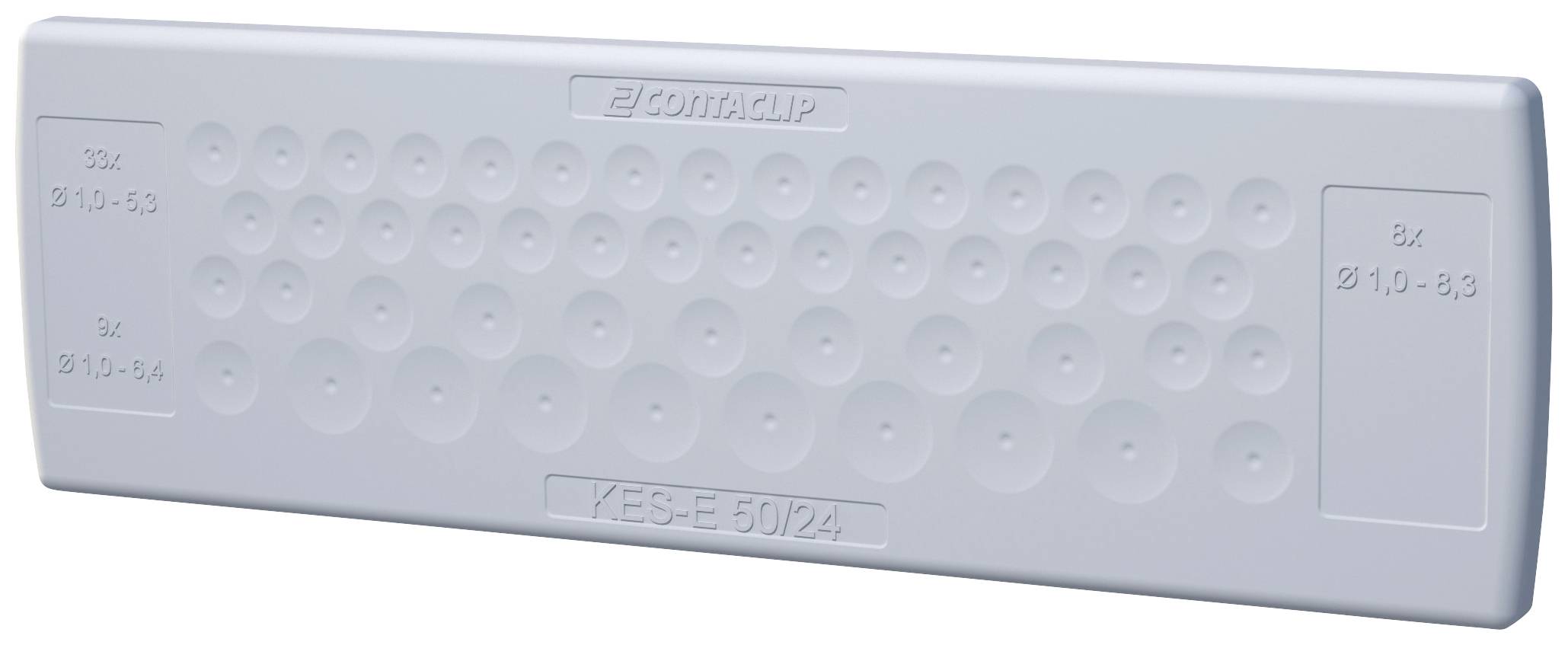 CONTA-CLIP KES-E 50/24A GR Kabeleinführung Plattenstärke (max.) 2.5mm Thermoplastisches Elastomer Grau